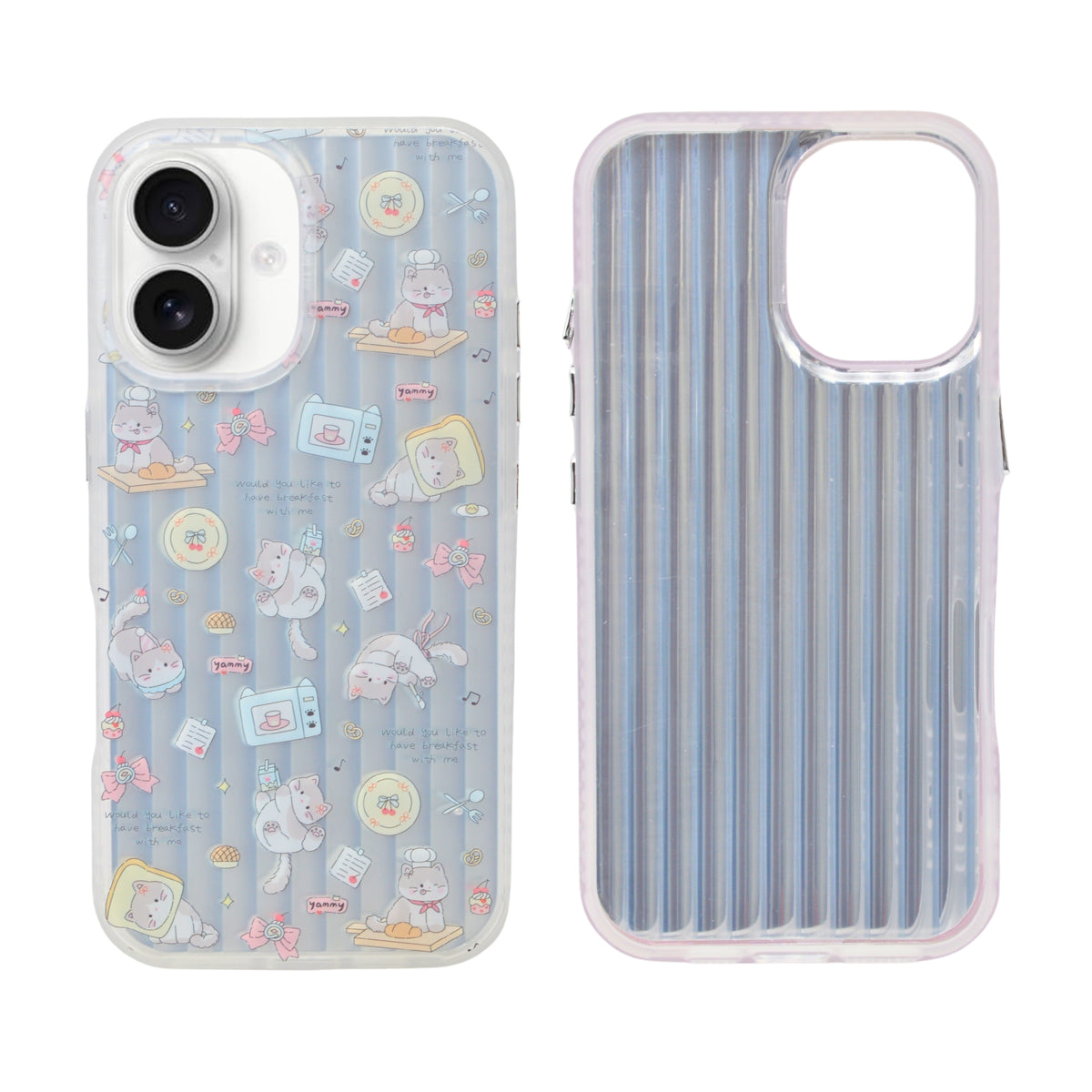 Aesthetic Bow & Floral Print Phone Case for iPhone 16