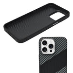 Carbon Fiber Leather Texture Anti-Fall Protective Case for iPhone 15 Pro Max