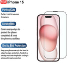 Ultra-Clear Tempered Glass Screen Protector for iPhone 15