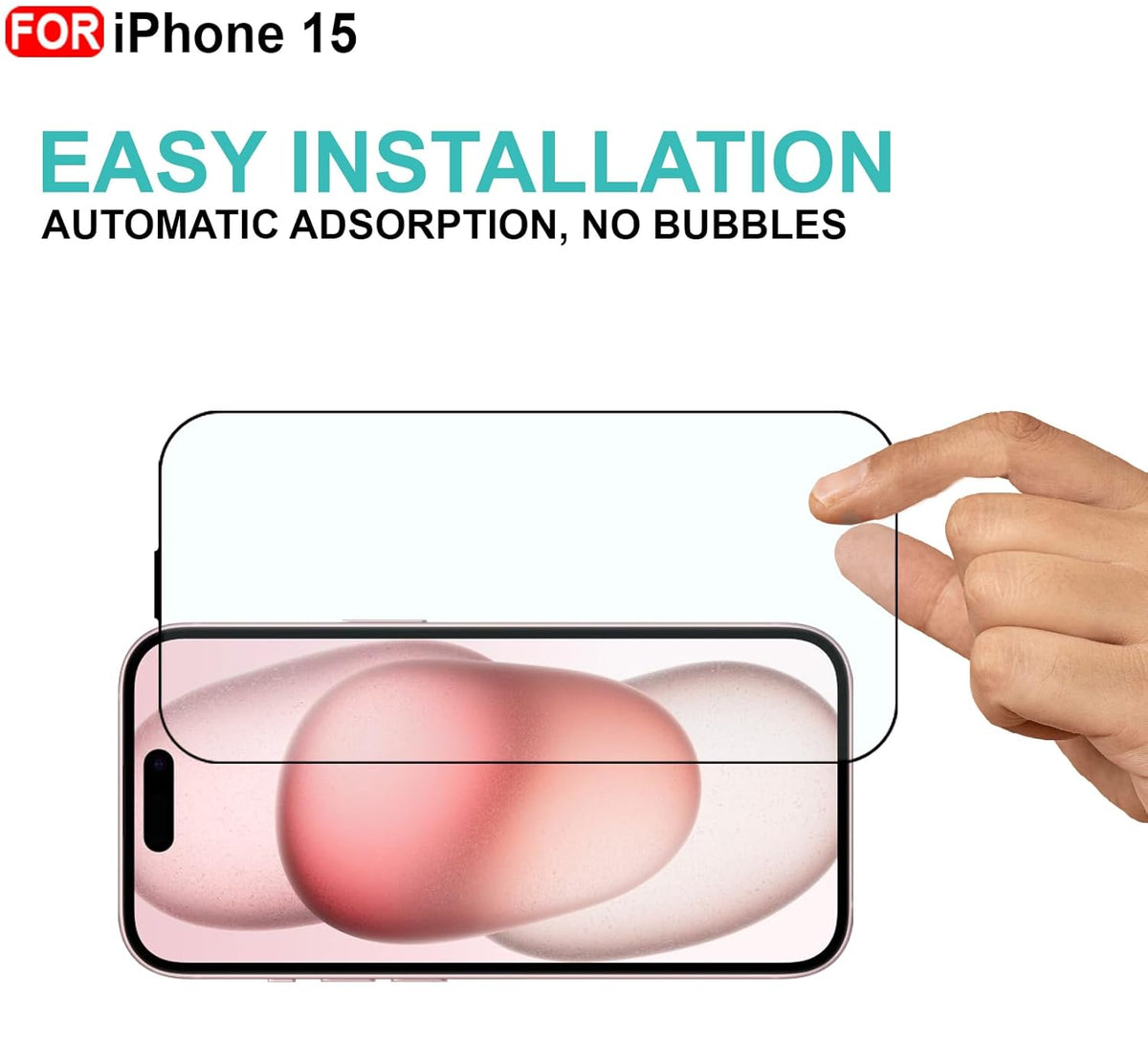 Ultra-Clear Tempered Glass Screen Protector for iPhone 15