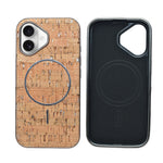 Cork Texture Printed MagSafe Compatible Phone Case for iPhone 16