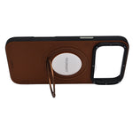 Luxury Leather Finish MagSafe with 360° Rotatable Kickstand Phone Case for iPhone 17 Pro