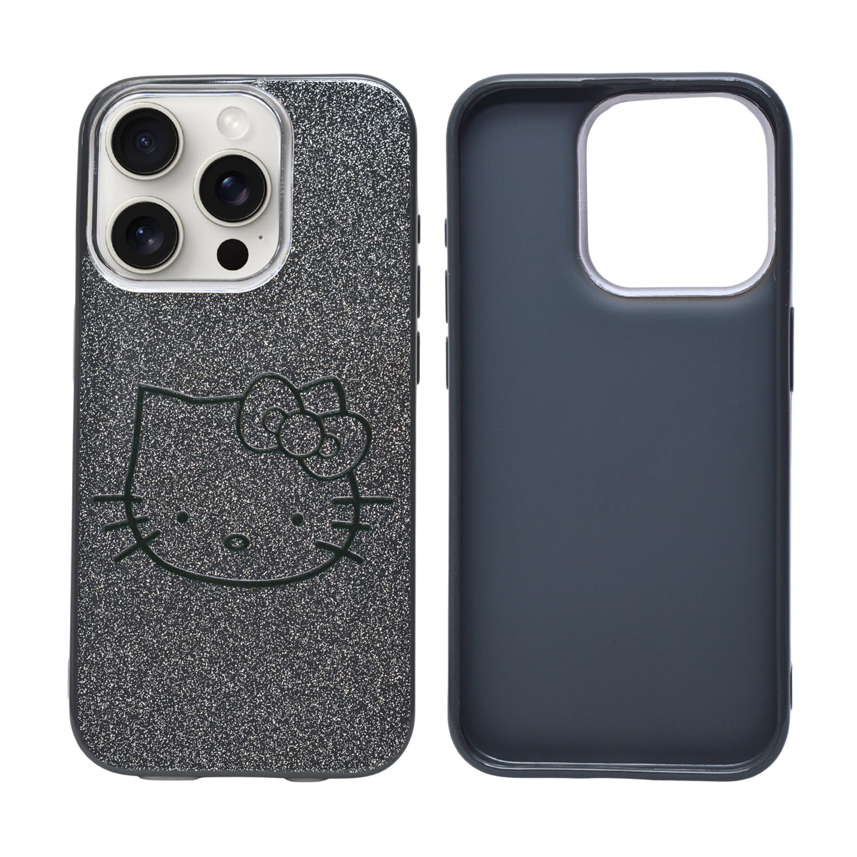 Glitter Sparkle Kitty Phone Case for iPhone 15 Pro Max