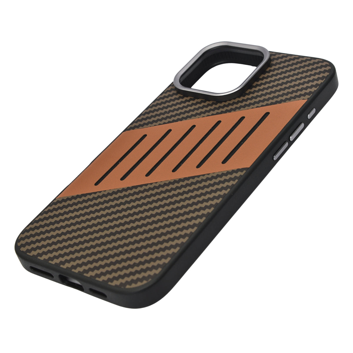 Carbon Fiber Leather Texture Anti-Fall Protective Case for iPhone 15 Pro Max