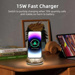 15W Magnetic Wireless Night Light Desk Lamp Charger For iPhone