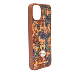 Bohemian Ethnic Print Cork Texture with Pearl Detail Phone Case for iPhone 13 / 14