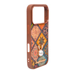 Bohemian Ethnic Print Cork Texture with Pearl Detail Phone Case for iPhone 17 Pro