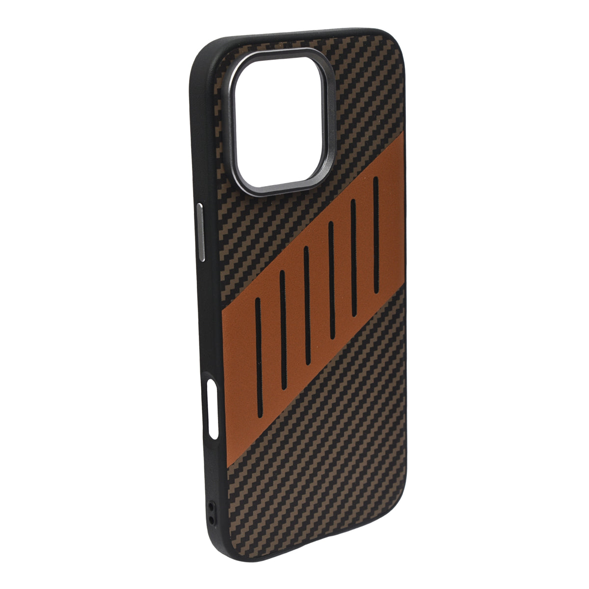 Carbon Fiber Leather Texture Anti-Fall Protective Case for iPhone 15 Pro Max