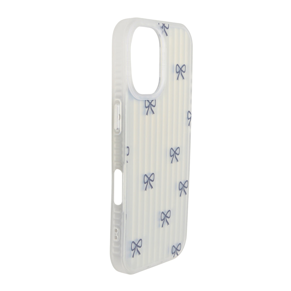 Aesthetic Bow & Floral Print Phone Case for iPhone 16