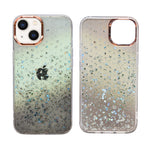 Gradient Glitter with Rose Gold Camera Ring Phone Case for iPhone 13 / 14