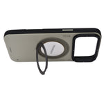 Luxury Leather Finish MagSafe with 360° Rotatable Kickstand Phone Case for iPhone 17 Pro Max