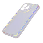 Aesthetic Iridescent Wavy Frame Phone Case for iPhone 14 Pro