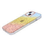 Gradient Glitter with Rose Gold Camera Ring Phone Case for iPhone 13 / 14