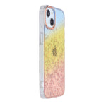 Gradient Glitter with Rose Gold Camera Ring Phone Case for iPhone 13 / 14