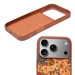 Bohemian Ethnic Print Cork Texture with Pearl Detail Phone Case for iPhone 17 Pro