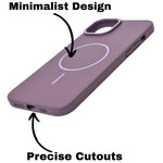 MagSafe Compatible Matte Finish Hard Plastic Phone Case for iPhone 14Plus/ 15Plus