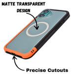 Dual Color Edge Matte Transparent MagSafe Phone Case for iPhone 16 Plus