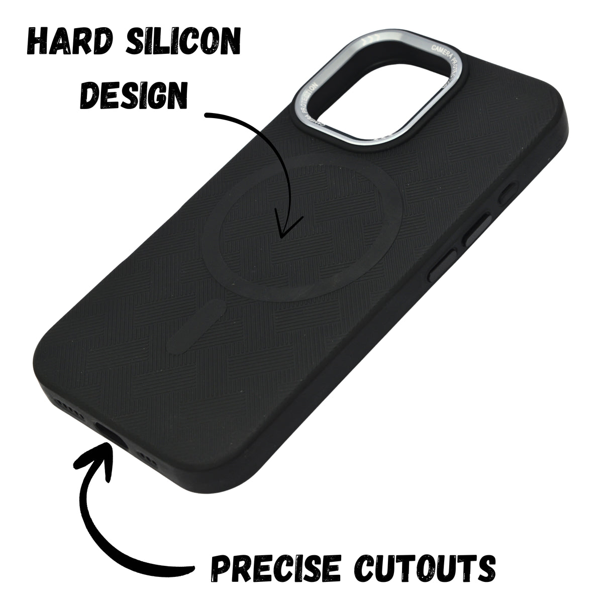 Textured Anti-Slip Silicone MagSafe Compatible Phone Case for iPhone 16 Plus