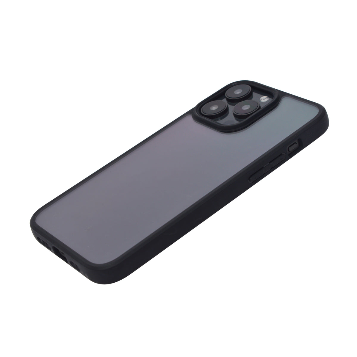 Transparent with Black Bumper Phone Case for iPhone 15 Pro Max