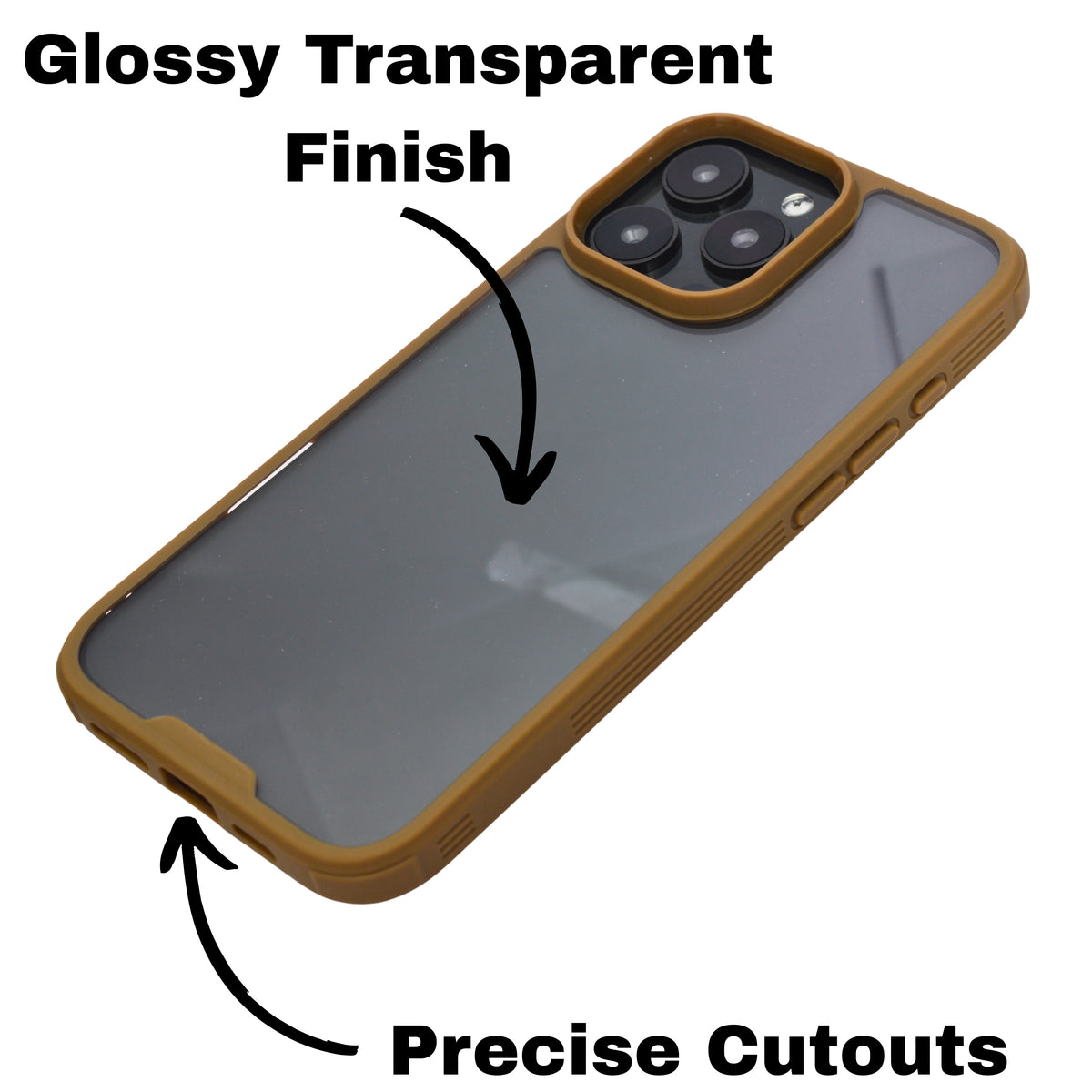 Minimalist Transparent Case with Coloured Border Phone Case for iPhone 16 Pro