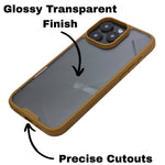 Minimalist Transparent Case with Coloured Border Phone Case for iPhone 16 Pro