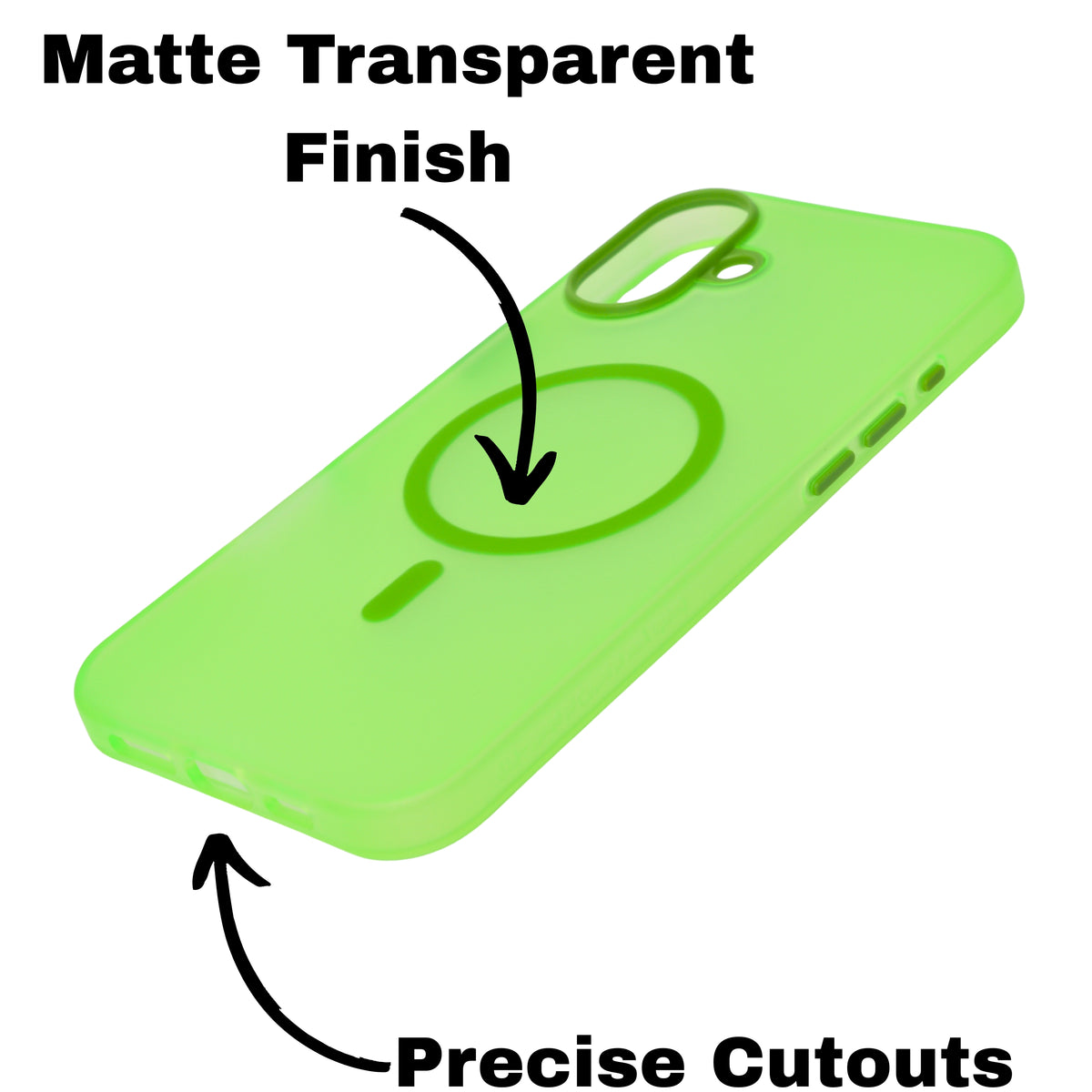 Frosted Translucent MagSafe Silicone Case for iPhone 16 Plus