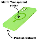 Frosted Translucent MagSafe Silicone Case for iPhone 16 Plus