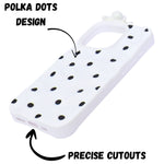 3D Cartoon Character with Polka Dots Soft Phone Case for iPhone 15 Pro Max