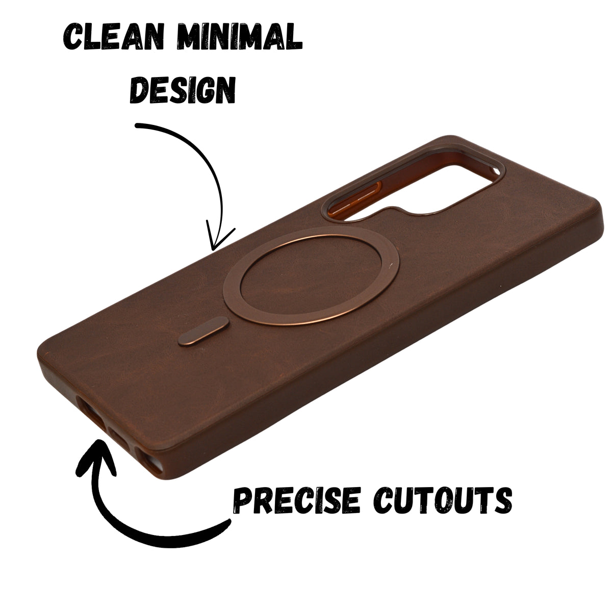 Premium Leather Magsafe Compatible Phone Case for Samsung S25 Ultra