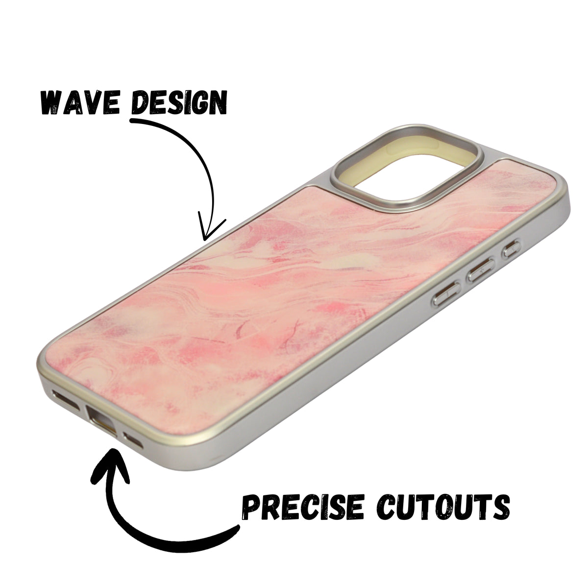 Blossom Blush Marble Mystic Mood Phone Case for iPhone 16 Pro Max