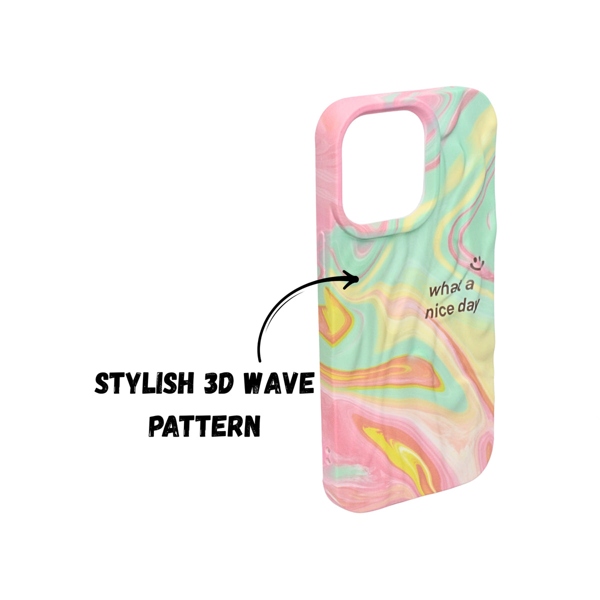 Abstract Pastel Marble Print Soft Silicone Phone Case For iPhone 14 Pro Max