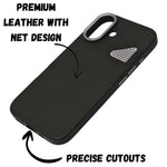 Premium Leather Heat Dissipation Protective Case for iPhone 16 Plus