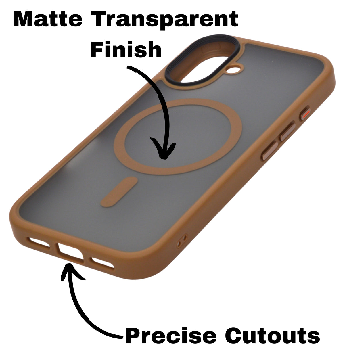 Matte Transparent Hard Protective Phone Case for iPhone 16 Plus