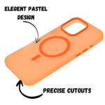 Frosted Translucent MagSafe Silicone Case for iPhone 16 Pro Max