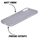 Hard Protective Striped Matte Finish Case for iPhone 16 Plus