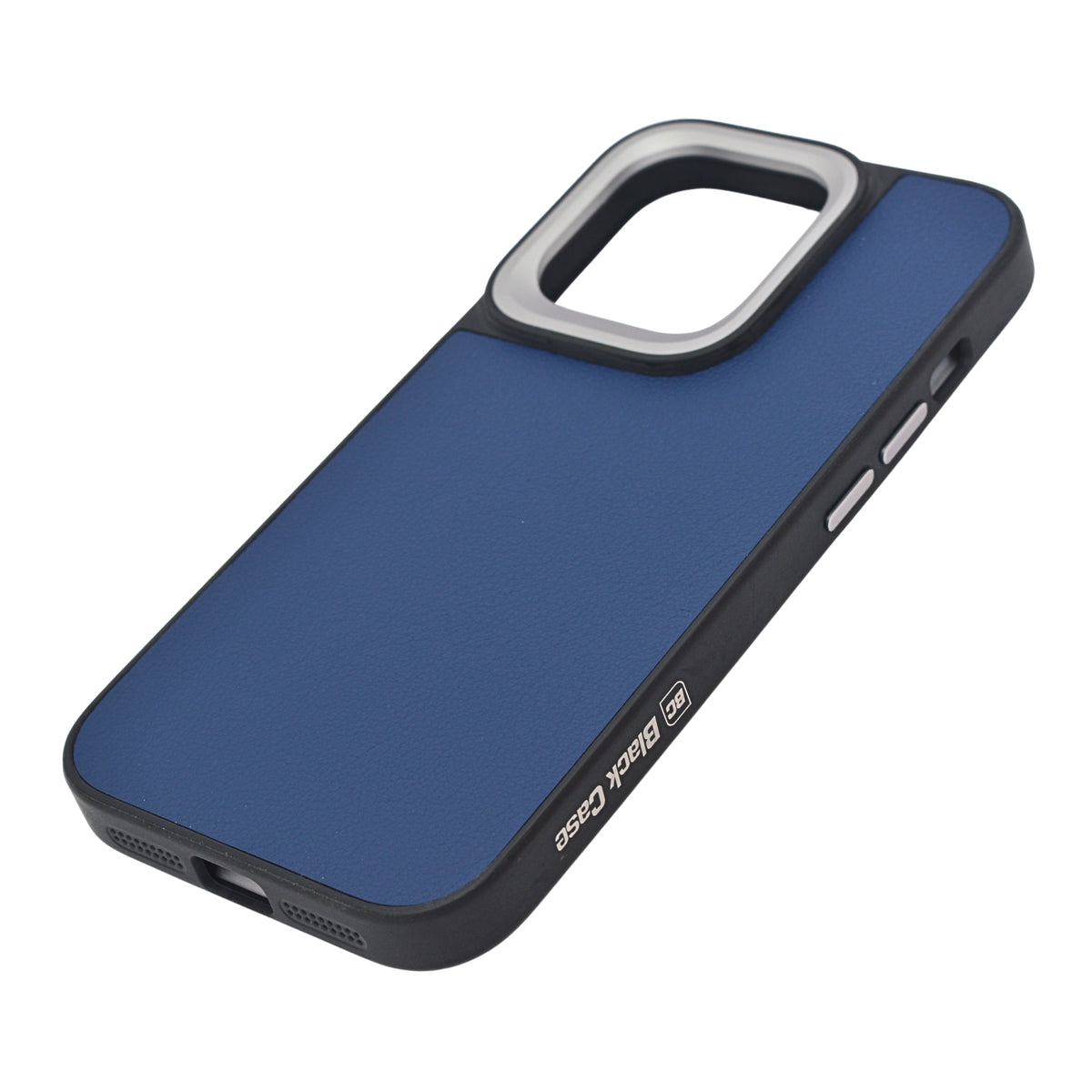 Classic Leather Textured with Metal Camera Ring Phone Case For iPhone 14 Pro