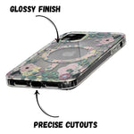 Floral Transparent MagSafe Shockproof Protection Phone Case For iPhone 11