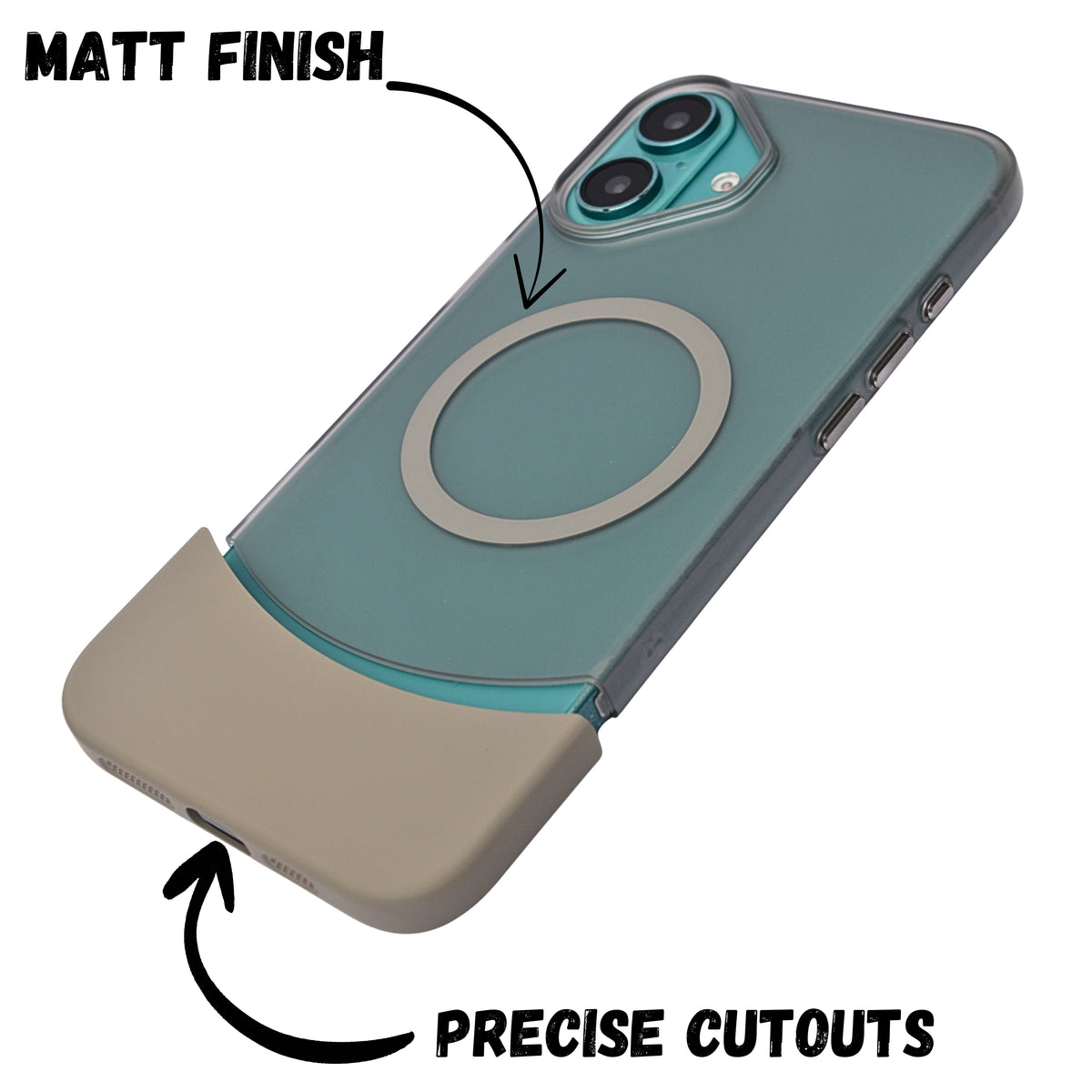 Premium Dual Tone Detachable 2-in-1 Magsafe Compatible Phone Case for iPhone 16 Plus