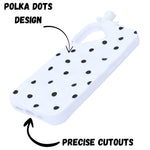 3D Cartoon Character with Polka Dots Soft Phone Case for iPhone 16