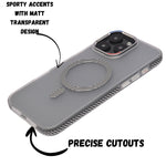 Transparent Shockproof MagSafe Case with Carbon Fiber Ring – for iPhone 16 Pro Max