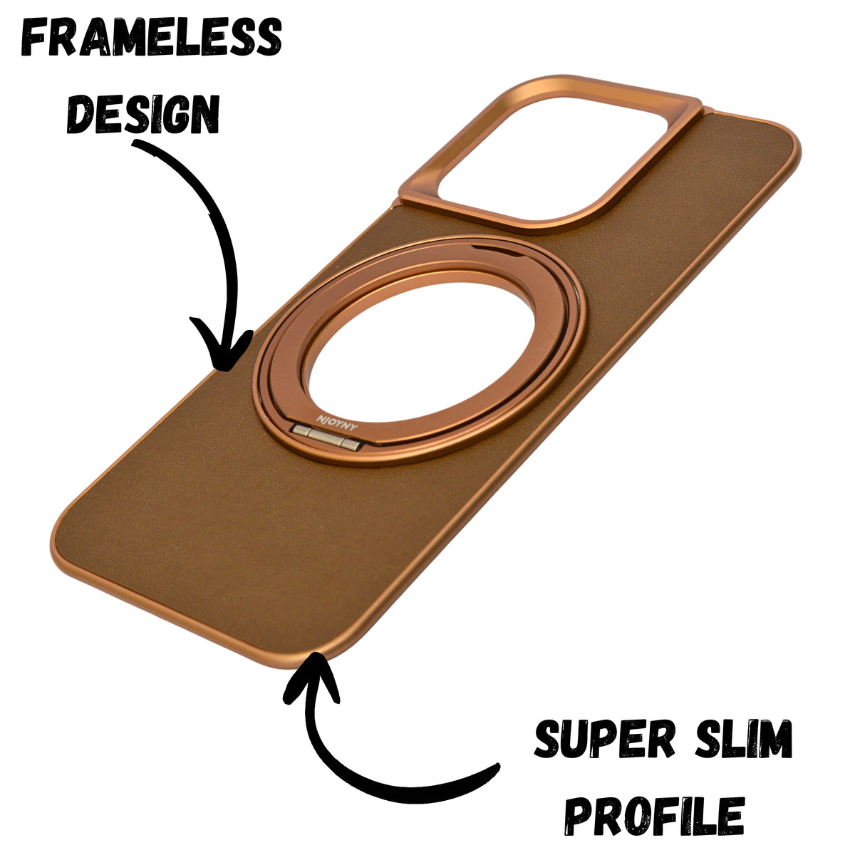 Metallic Camera Protector Frame with 360° Rotatable Kickstand Phone Case for iPhone 16 Pro Max