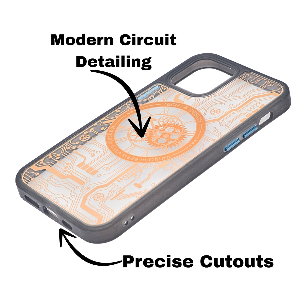 Tech Steampunk Gear Clock Design MagSafe Phone Case For iPhone 11