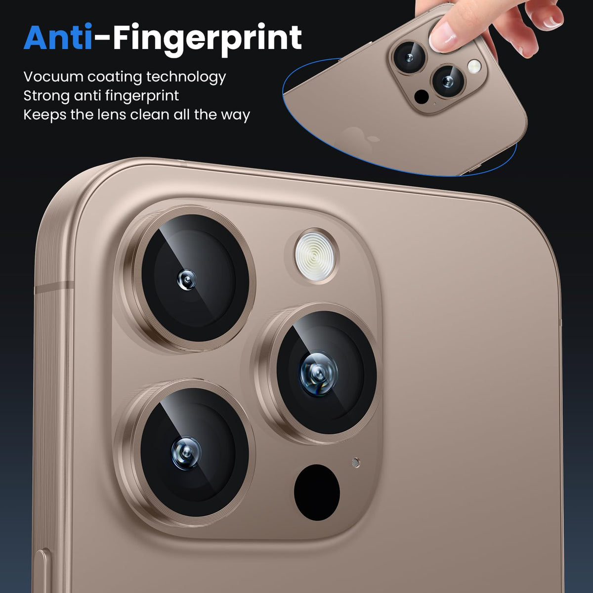 Crystal Clear Camera Surface Lens Protector for iPhone 16 Pro max