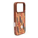 Bohemian Ethnic Print Cork Texture with Pearl Detail Phone Case for iPhone 17 Pro