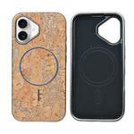 Cork Texture Printed MagSafe Compatible Phone Case for iPhone 16