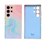 Premium Pastel Glitter Marble Finish Hard Phone Case for Samsung Galaxy S24 Ultra