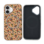 Cork Texture Printed MagSafe Compatible Phone Case for iPhone 16