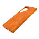 Luxurious and Protective Business Style Phone Case with Tan Faux Leather for Samsung Galaxy S23 Ultra