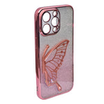 Stylish Luxury Eye Catching Butterfly Glitter Phone Case for iPhone 15 Pro Max