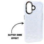 Oee Bear Glitter Transparent Phone Case For iPhone 16 Plus